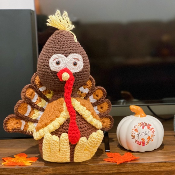 Turkey Decor Fall/Autumn/Thanksgiving Decor Handmade Crocheted - Brand New - Picture 8 of 8